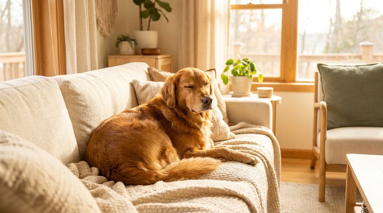 A content, healthy dog