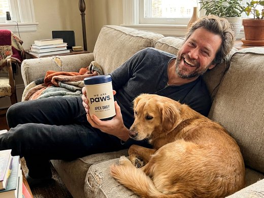 Rusty with his owner